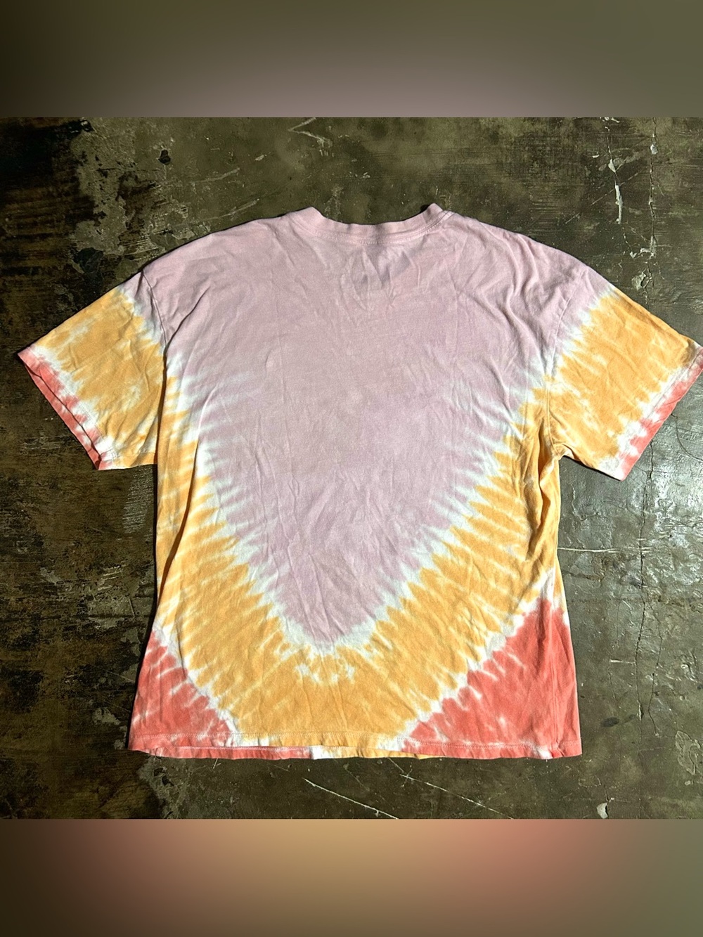 XL Pink and yellow floral tie-dye Grateful Dead tee - Picture 6 of 6